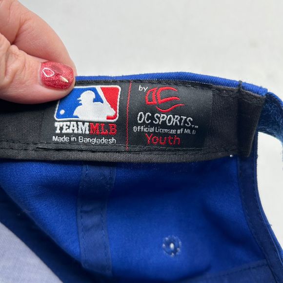 OC Sports Chicago Cubs Youth Blue Strapback Hat Officially Licensed - Picture 3 of 5